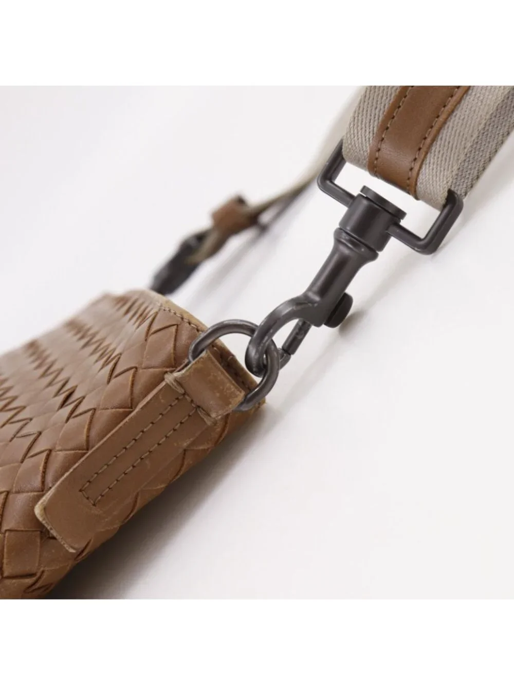 Bottega Veneta Intrecciato Leather Brown Shoulder Bag